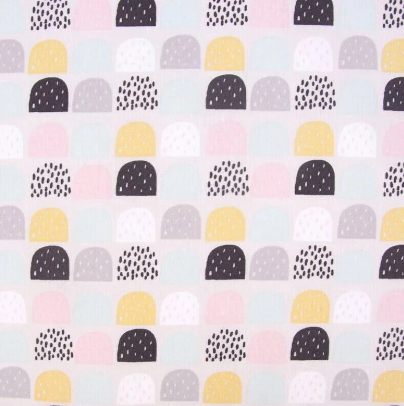 Tissu dômes multicolores 50x75 cm